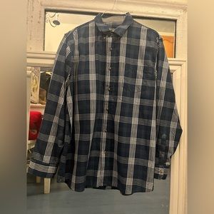 LEE MENS PLAID BUTTON UP